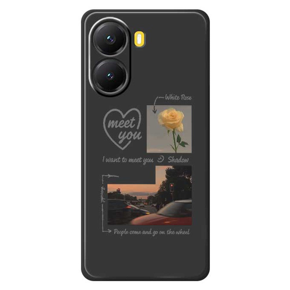 Xiaomi Redmi Turbo 4 5G / Poco X7 Pro 5G-skal Meet You fotomönstertryck rak kant TPU-mobilbaksida