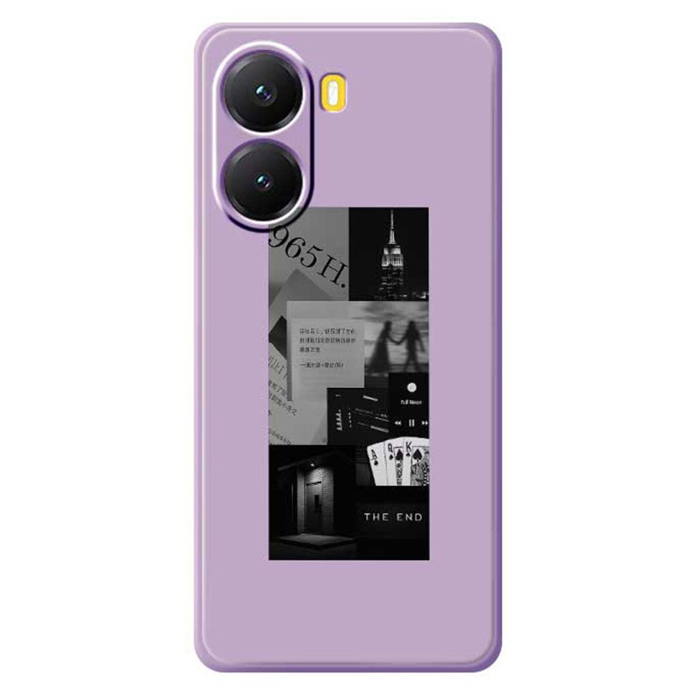 For Xiaomi Redmi Turbo 4 5G  /  Poco X7 Pro 5G Case Stitching Photos Pattern Printing Straight Edge TPU Phone Back Cover