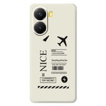 For Xiaomi Redmi Turbo 4 5G  /  Poco X7 Pro 5G Case Boarding Ticket Pattern Printing Straight Edge TPU Phone Back Cover