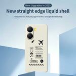 For Xiaomi Redmi Turbo 4 5G  /  Poco X7 Pro 5G Case Boarding Ticket Pattern Printing Straight Edge TPU Phone Back Cover