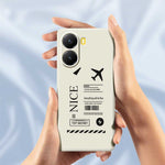 For Xiaomi Redmi Turbo 4 5G  /  Poco X7 Pro 5G Case Boarding Ticket Pattern Printing Straight Edge TPU Phone Back Cover
