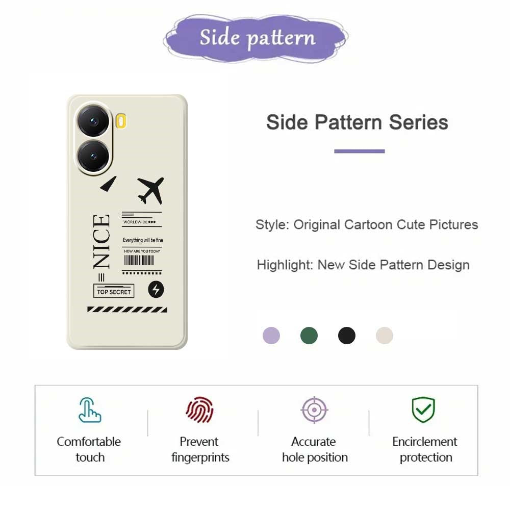 For Xiaomi Redmi Turbo 4 5G  /  Poco X7 Pro 5G Case Boarding Ticket Pattern Printing Straight Edge TPU Phone Back Cover
