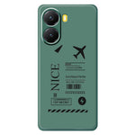 For Xiaomi Redmi Turbo 4 5G  /  Poco X7 Pro 5G Case Boarding Ticket Pattern Printing Straight Edge TPU Phone Back Cover