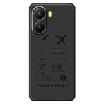 For Xiaomi Redmi Turbo 4 5G  /  Poco X7 Pro 5G Case Boarding Ticket Pattern Printing Straight Edge TPU Phone Back Cover