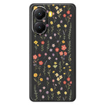 Xiaomi Redmi Turbo 4 5G / Poco X7 Pro 5G skal blommor och gräsmönster tryck rak kant TPU mobil baksida