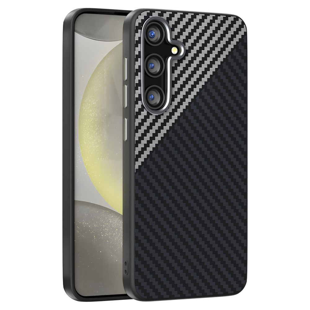 ABEEL For Samsung Galaxy S25 FE Magnetic Case Carbon Fiber Texture Back Cover