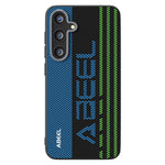 ABEEL For Samsung Galaxy S25 FE Magnetic Case Micro-Embossing 6D Printed PC TPU Aluminum Alloy Leather Phone Cover