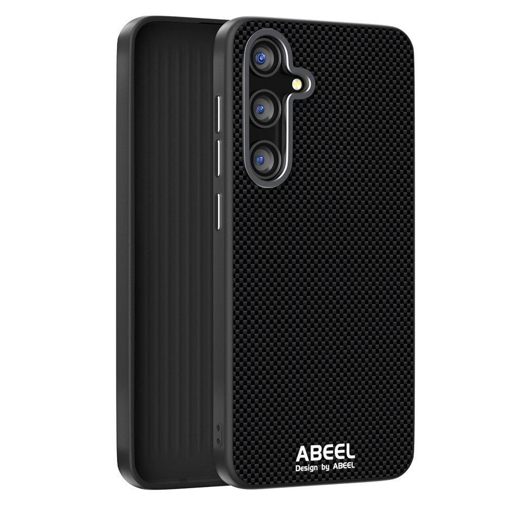 ABEEL For Samsung Galaxy S25 FE Magnetic Case Printed PC TPU Aluminum Alloy Leather Phone Cover