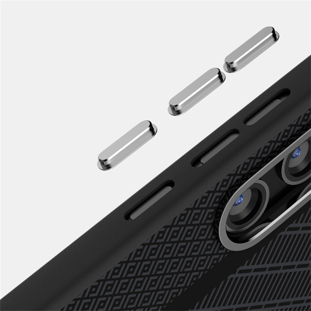 ABEEL For Samsung Galaxy S25 FE Magnetic Case PC + TPU + Aluminum Alloy + PU Leather Slim Phone Back Cover