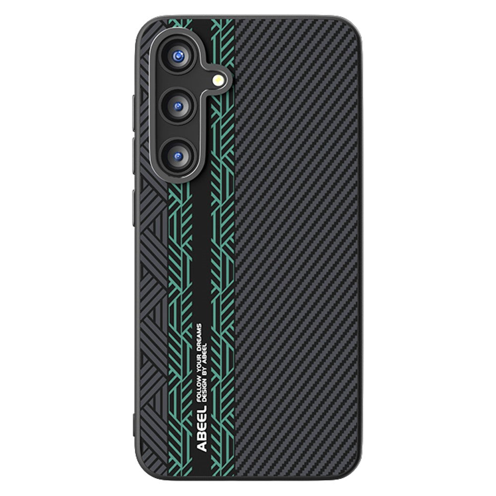 ABEEL For Samsung Galaxy S25 FE Magnetic Case PC + TPU + Aluminum Alloy + PU Leather Slim Phone Back Cover