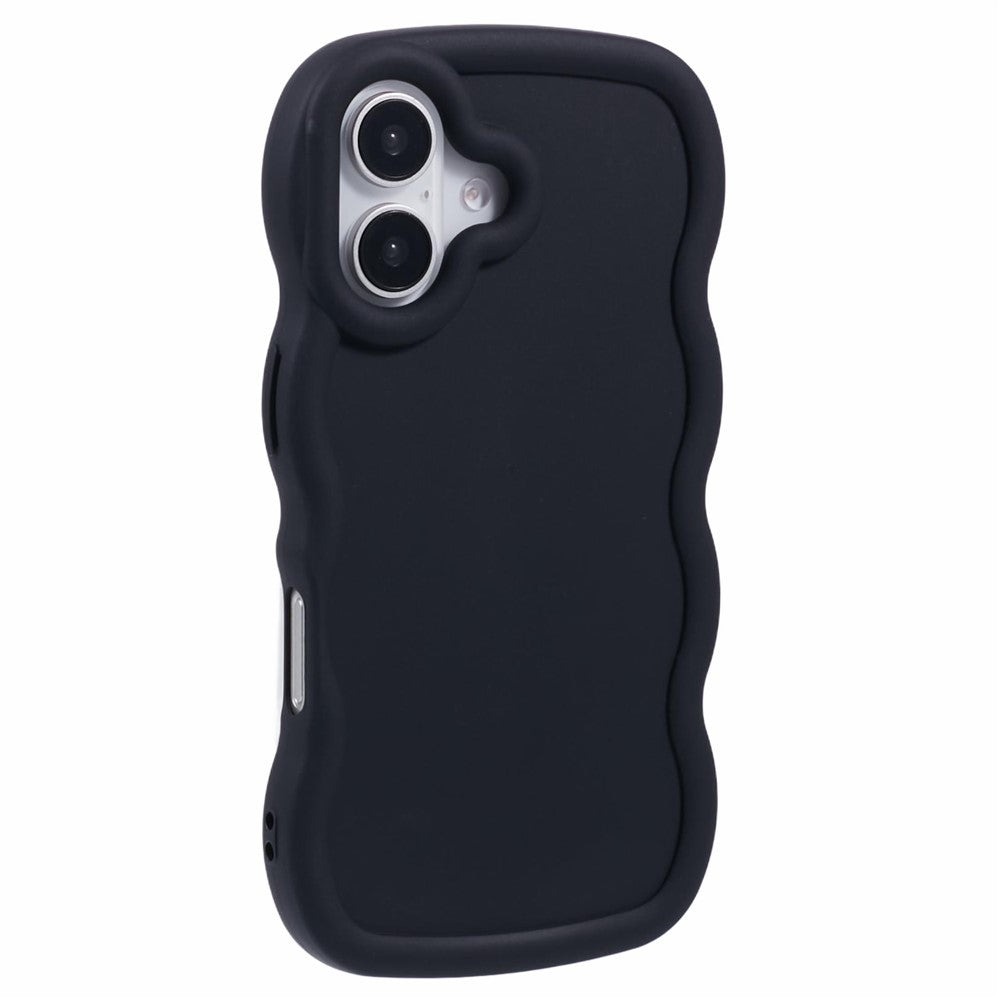 For iPhone 17 Case TPU Protective Phone Cover Unique Curly Wave Frame