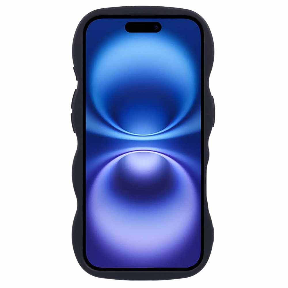 For iPhone 17 Case TPU Protective Phone Cover Unique Curly Wave Frame