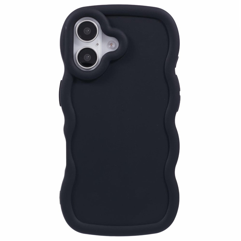 For iPhone 17 Case TPU Protective Phone Cover Unique Curly Wave Frame