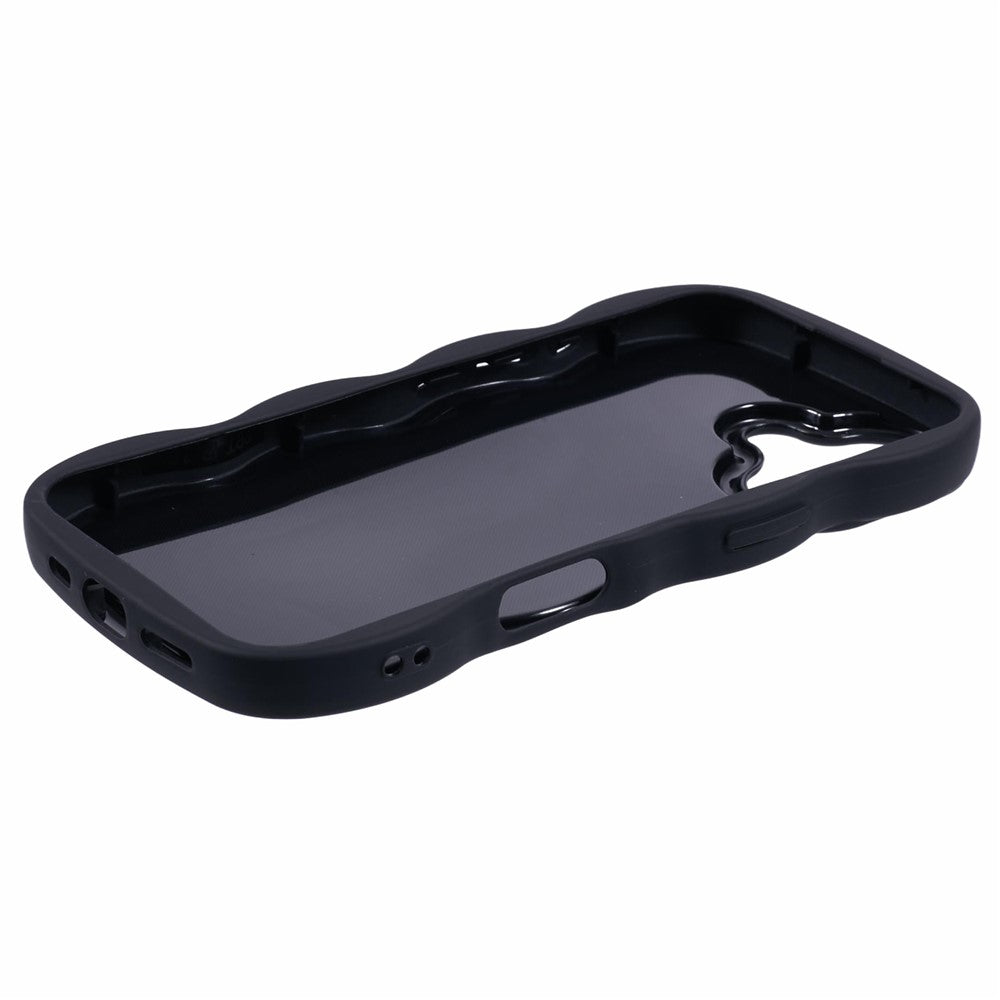 For iPhone 17 Case TPU Protective Phone Cover Unique Curly Wave Frame