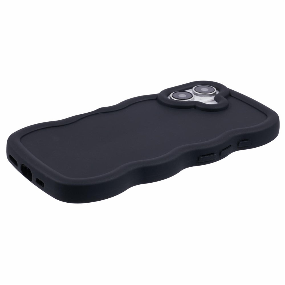 For iPhone 17 Case TPU Protective Phone Cover Unique Curly Wave Frame