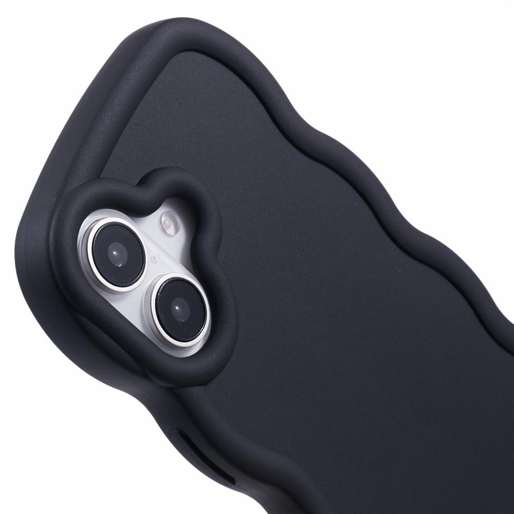For iPhone 17 Case TPU Protective Phone Cover Unique Curly Wave Frame