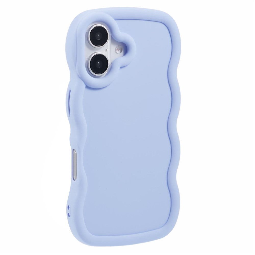 For iPhone 17 Case TPU Protective Phone Cover Unique Curly Wave Frame
