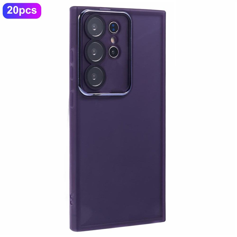 Bulk Purchasing 20Pcs For Samsung Galaxy S22 Ultra 5G Case Electroplated Camera Frame TPU Phone Cover Precise Cutouts