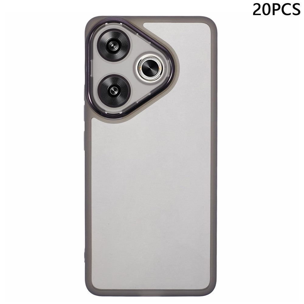 Bulk Purchasing 20Pcs TPU Case for Xiaomi Redmi Turbo 3 5G / Poco F6 5G Electroplated Camera Frame Phone Cover Precise Cutouts