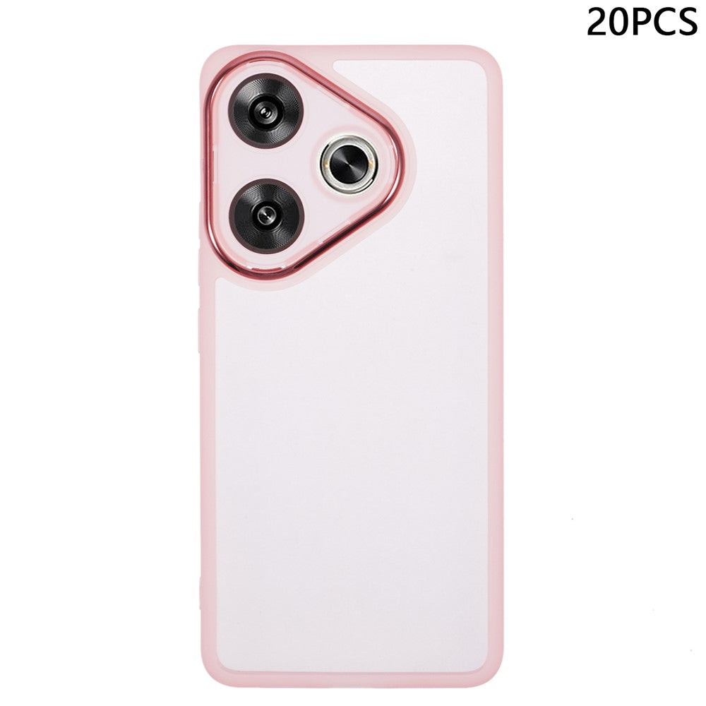 Bulk Purchasing 20Pcs TPU Case for Xiaomi Redmi Turbo 3 5G / Poco F6 5G Electroplated Camera Frame Phone Cover Precise Cutouts