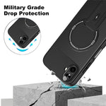 For Samsung Galaxy A06 4G Case with Kickstand Carbon Fiber Texture PC + TPU Phone Cover