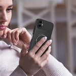 Samsung Galaxy A08 5G / A08 4G / A07 4G / A07s 4G-skal med stativ, kolfiberstruktur, PC + TPU-mobilskal