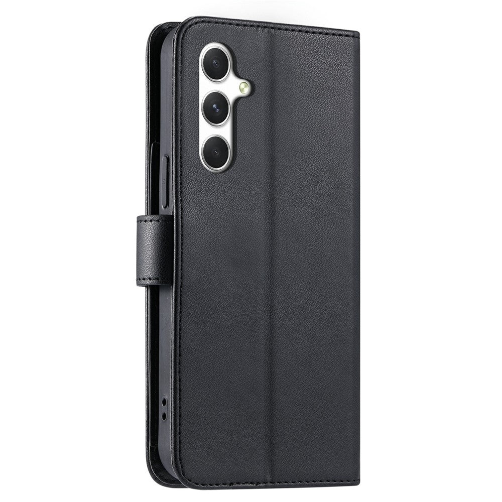Samsung Galaxy A18 5G / A18 4G / A17 5G / A17 4G / A26 5G / A16 5G / A16 4G skal ringspänne plånboksfodral romb axelbandsskydd läder mobilskal