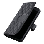 Samsung Galaxy A18 5G / A18 4G / A17 5G / A17 4G / A26 5G / A16 5G / A16 4G skal ringspänne plånboksfodral romb axelbandsskydd läder mobilskal