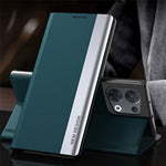 For Oppo Reno8 5G (Global Version) PU Leather Flip Stand Cover Electroplating Fall-proof Phone Case