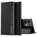 For Oppo Reno8 5G (Global Version) PU Leather Flip Stand Cover Electroplating Fall-proof Phone Case