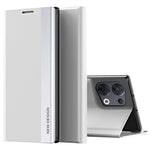 For Oppo Reno8 5G (Global Version) PU Leather Flip Stand Cover Electroplating Fall-proof Phone Case