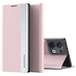 For Oppo Reno8 5G (Global Version) PU Leather Flip Stand Cover Electroplating Fall-proof Phone Case