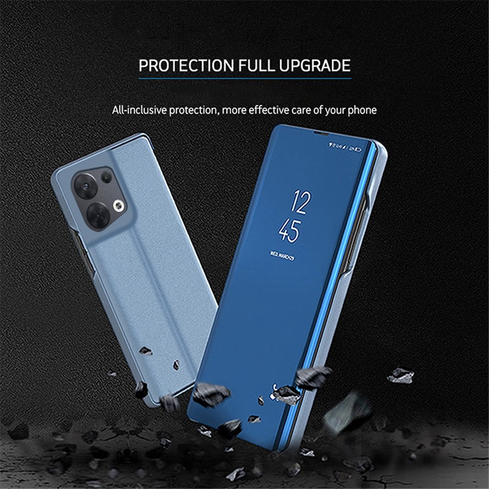 For Oppo Reno8 5G (Global Version) Flip Leather Cover with Stand Full Body Protective Phone Case