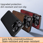 For Xiaomi 15S Pro Case PU + TPU + PC Phone Back Cover with Metal Lens Frame