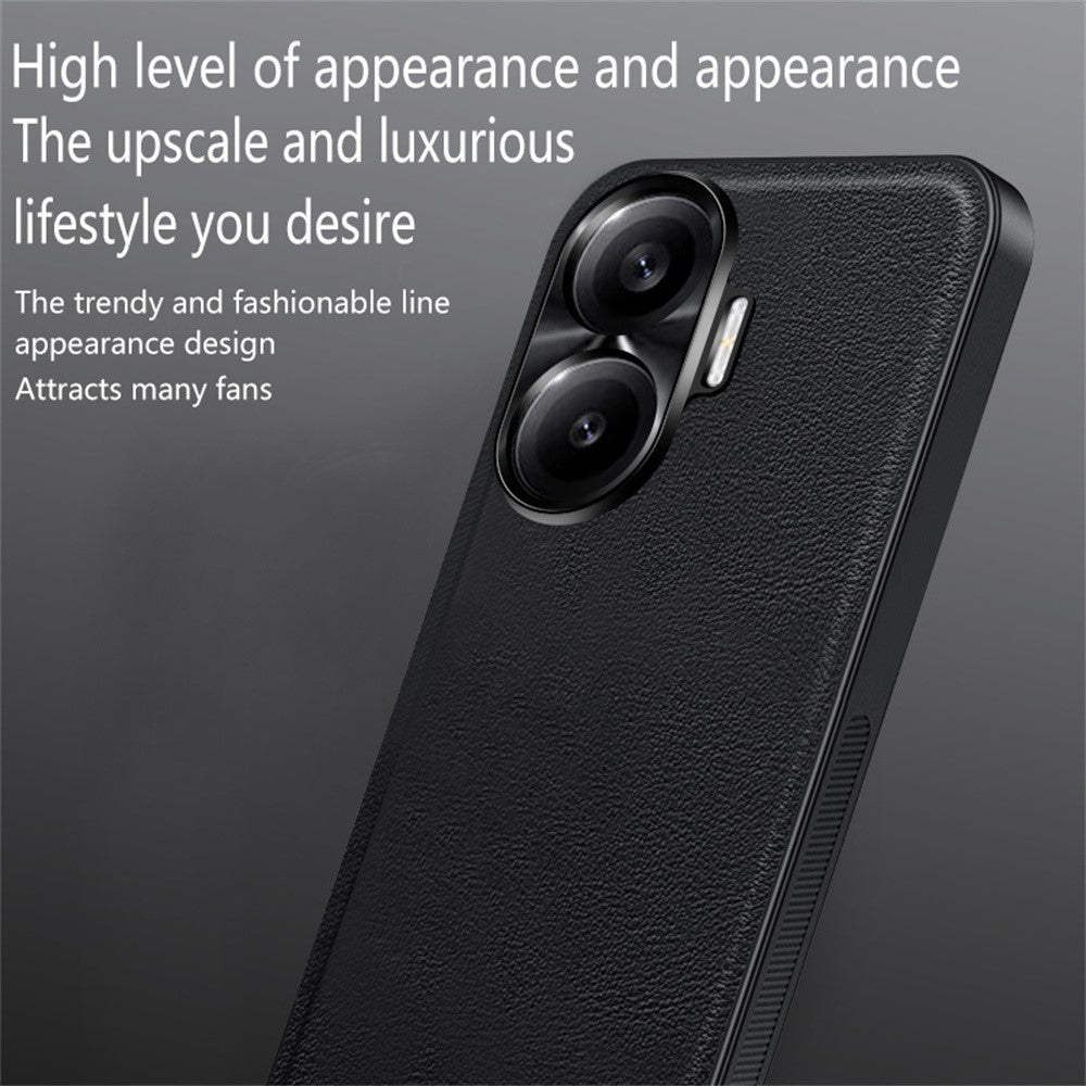 For Xiaomi Redmi Turbo 4 Pro 5G Case PU + TPU + PC Phone Back Cover with Metal Lens Frame