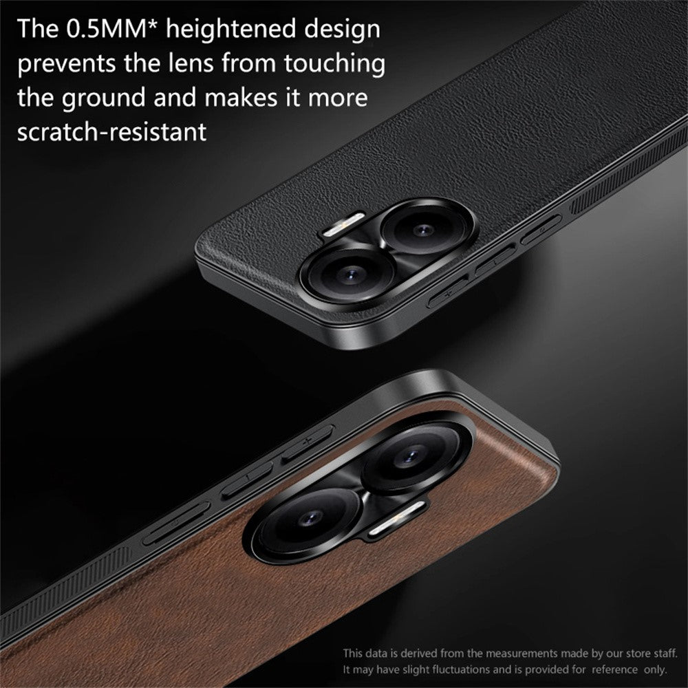 For Xiaomi Redmi Turbo 4 Pro 5G Case PU + TPU + PC Phone Back Cover with Metal Lens Frame