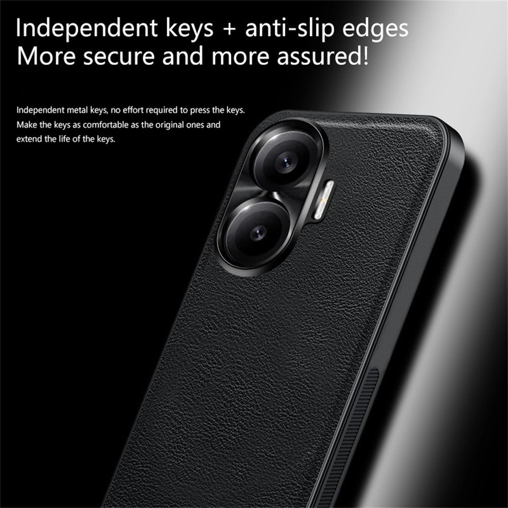 For Xiaomi Redmi Turbo 4 Pro 5G Case PU + TPU + PC Phone Back Cover with Metal Lens Frame