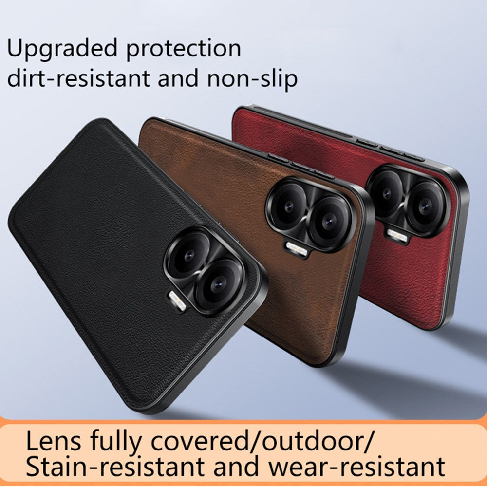 For Xiaomi Redmi Turbo 4 Pro 5G Case PU + TPU + PC Phone Back Cover with Metal Lens Frame
