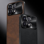 For Xiaomi Redmi K70 5G / Poco F6 Pro 5G Case PU + TPU + PC Phone Back Cover with Metal Lens Frame