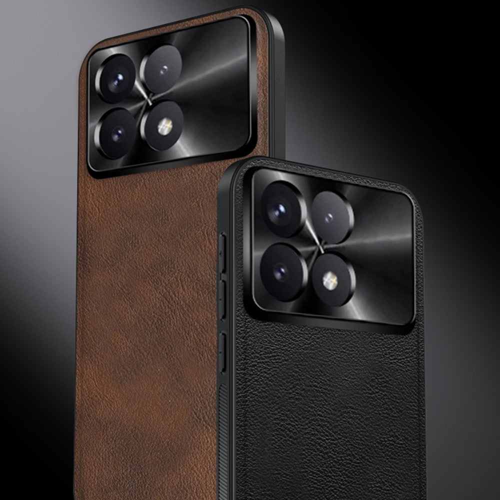 For Xiaomi Redmi K70 5G / Poco F6 Pro 5G Case PU + TPU + PC Phone Back Cover with Metal Lens Frame