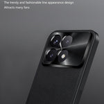 For Xiaomi Redmi K70 5G / Poco F6 Pro 5G Case PU + TPU + PC Phone Back Cover with Metal Lens Frame