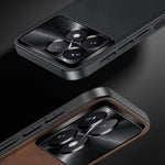 For Xiaomi Redmi K70E 5G / Poco X6 Pro 5G Case PU + TPU + PC Phone Back Cover with Metal Lens Frame