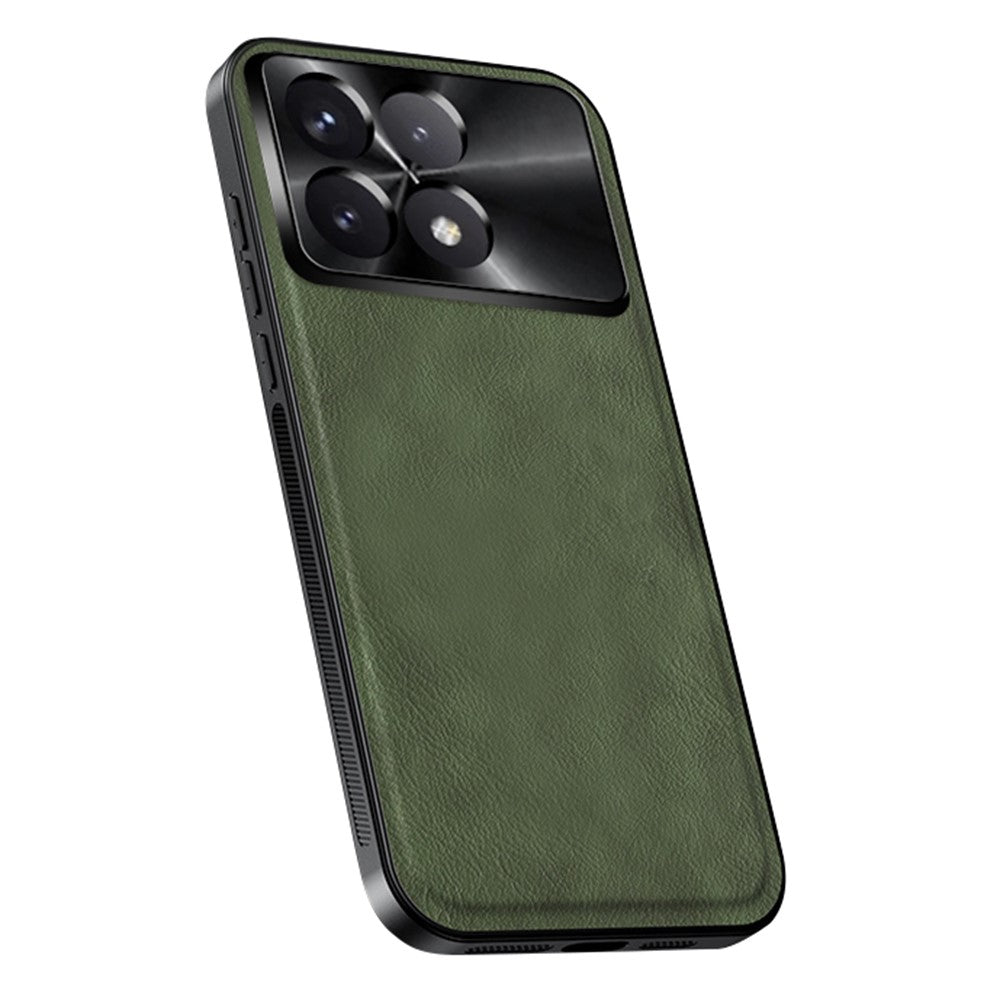 For Xiaomi Redmi K70E 5G / Poco X6 Pro 5G Case PU + TPU + PC Phone Back Cover with Metal Lens Frame