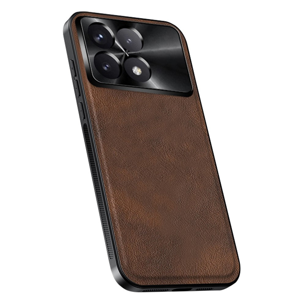For Xiaomi Redmi K70E 5G / Poco X6 Pro 5G Case PU + TPU + PC Phone Back Cover with Metal Lens Frame