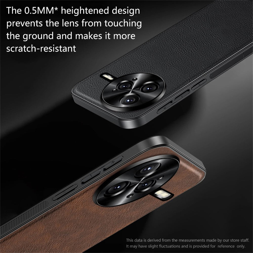 Xiaomi Redmi K80 5G / Poco F7 Pro 5G-skal PU + TPU + PC-mobilskal med metallram