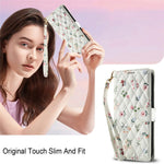Wallet Case for Honor X9c 5G / Magic7 Lite 5G / X60 Pro 5G Rhombic Floral Design Leather Flip Phone Cover with Strap