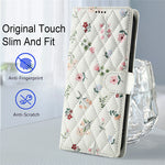 Wallet Case for Honor X9c 5G / Magic7 Lite 5G / X60 Pro 5G Rhombic Floral Design Leather Flip Phone Cover with Strap