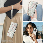 Wallet Case for Honor X9c 5G / Magic7 Lite 5G / X60 Pro 5G Rhombic Floral Design Leather Flip Phone Cover with Strap