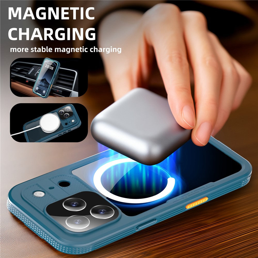 SHELLBOX For iPhone 17 Pro IP68 Waterproof Case Compatible with MagSafe Clear Phone Cover