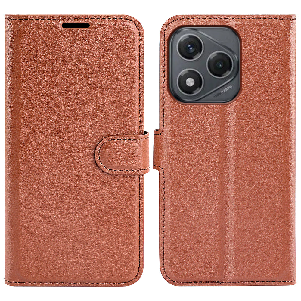 For Honor 400 Smart 5G / 4G / X7d 4G Case Litchi Texture Shockproof Leather Wallet Phone Cover